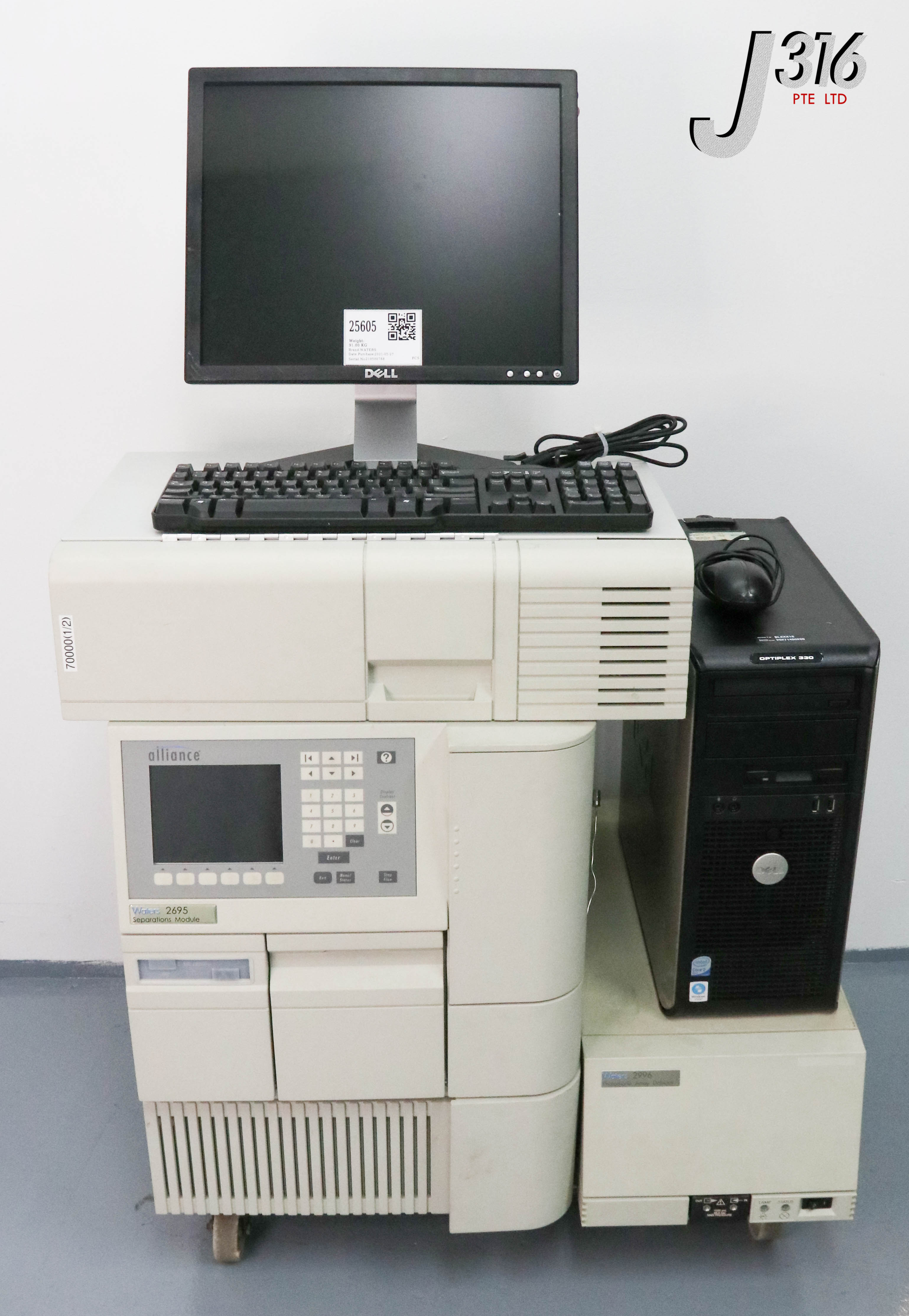 25605 WATERS ALLIANCE HPLC LIQUID CHROMATOGRAPHY W/ CPU 2695